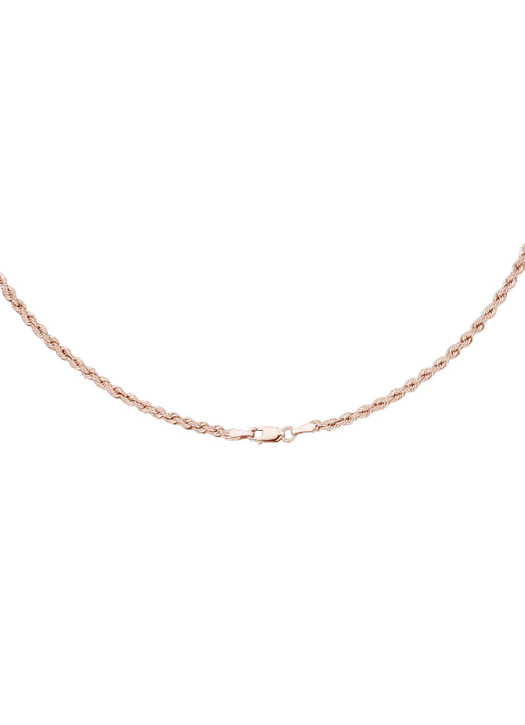 Stilvolle Kordel-Halskette in Roségold