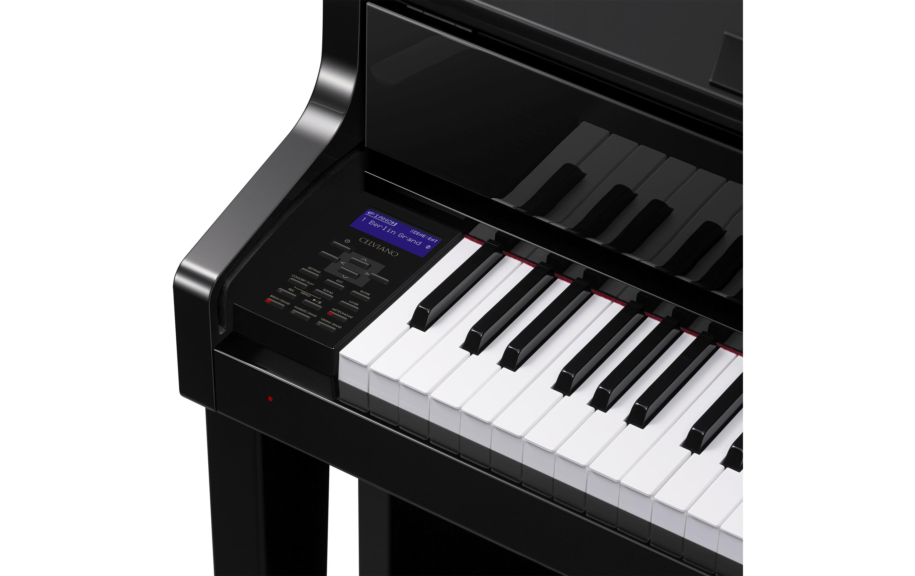 E-Piano CELVIANO Grand Hybrid GP-510BP Schwarz, poliert<br>E-Piano mit gewichtetem Natural-Grand-Hammer-Action-Keyboard mit 88 Tasten
