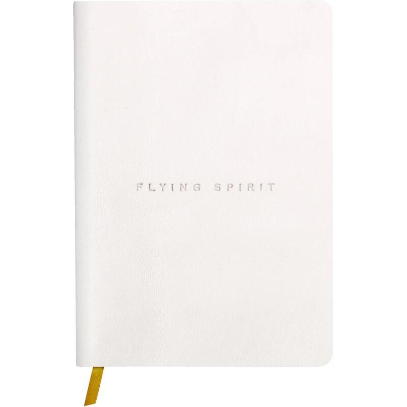 Carnet brochure cousue Flying Spirit White A5 180 pages DOT couverture - Blanc
