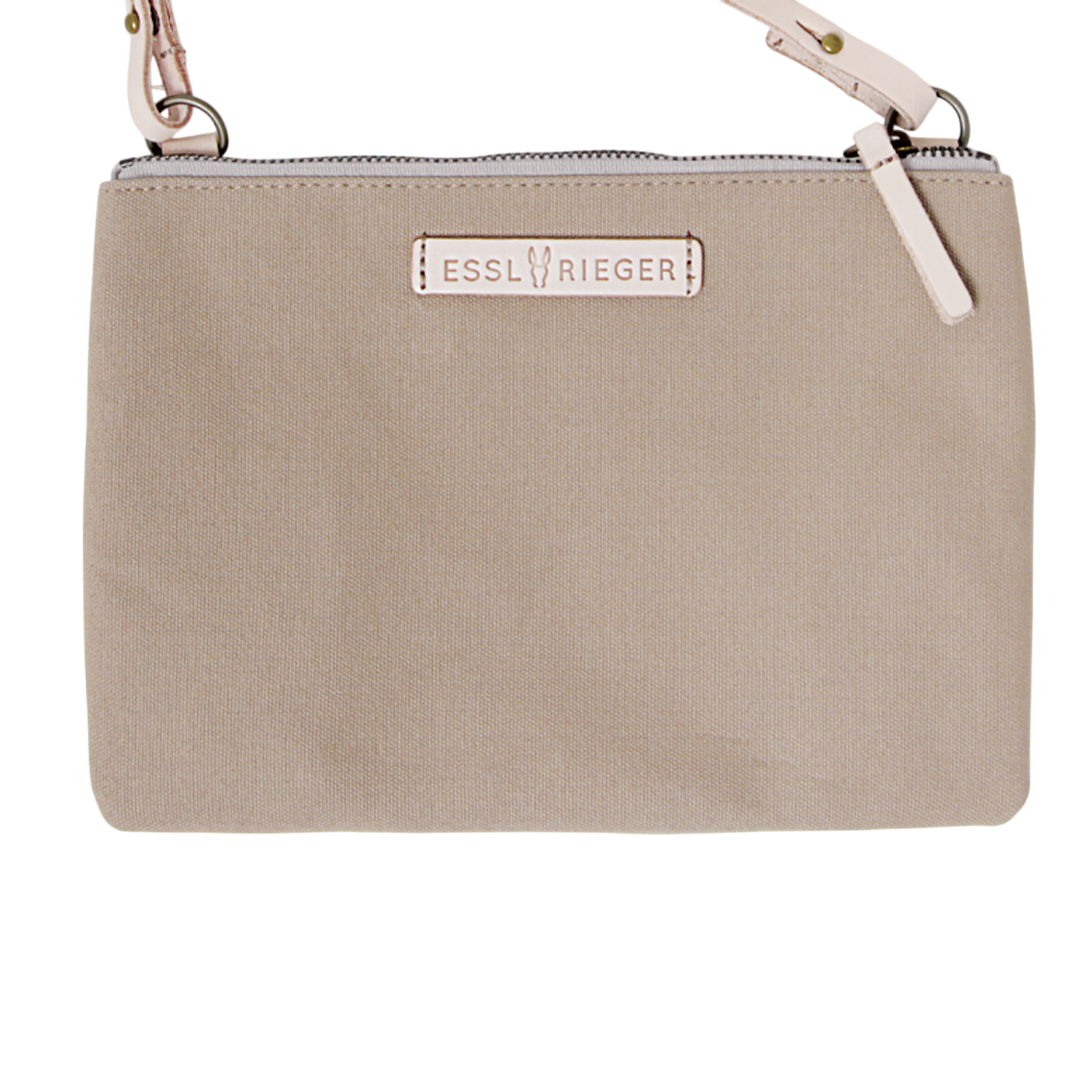 Clutch Charlie Sand, Leder Natur