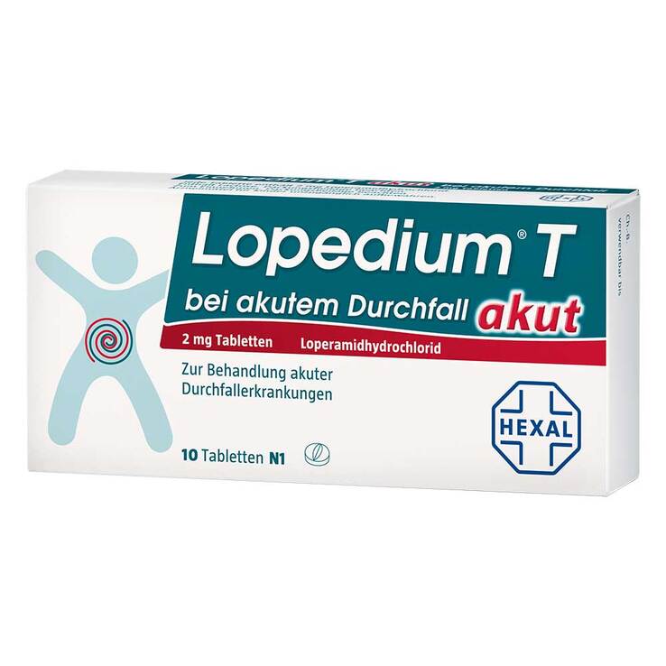 Lopedium T akut bei akutem Durchfall Tabletten, 10 St