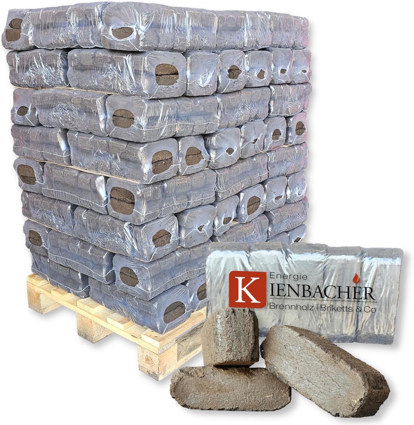 300kg Palette Torfbriketts Torfkohle Naturkohle Braunkohle Gluthalter Dauerbrenner Kamin Ofen Brenn Holz Heiz Kohle Brikett | Energie Kienbacher (300)