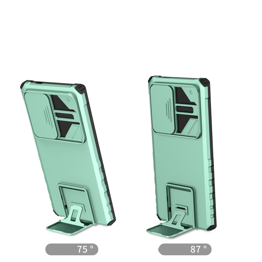 Samsung Galaxy S24 Ultra Hybrid Outdoor Hardcase Hülle mit Cam-Slider   Kickstand - Türkis (Matt)