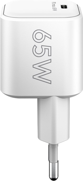 (65W/3A) Nano USB C GaN Ladegerät Netzteil Power Delivery (65370) - Weiss
