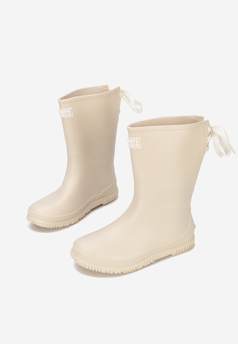 Bottes en caoutchouc beige Lunavia