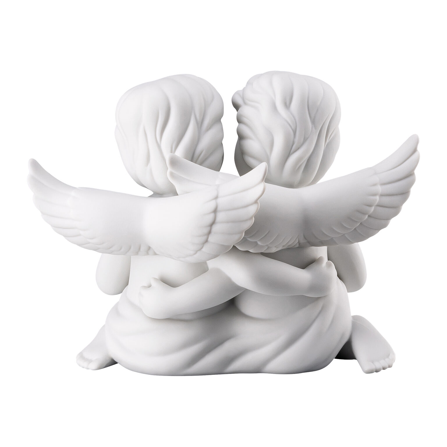 Angels Weiss matt Engelpaar mit Herz
