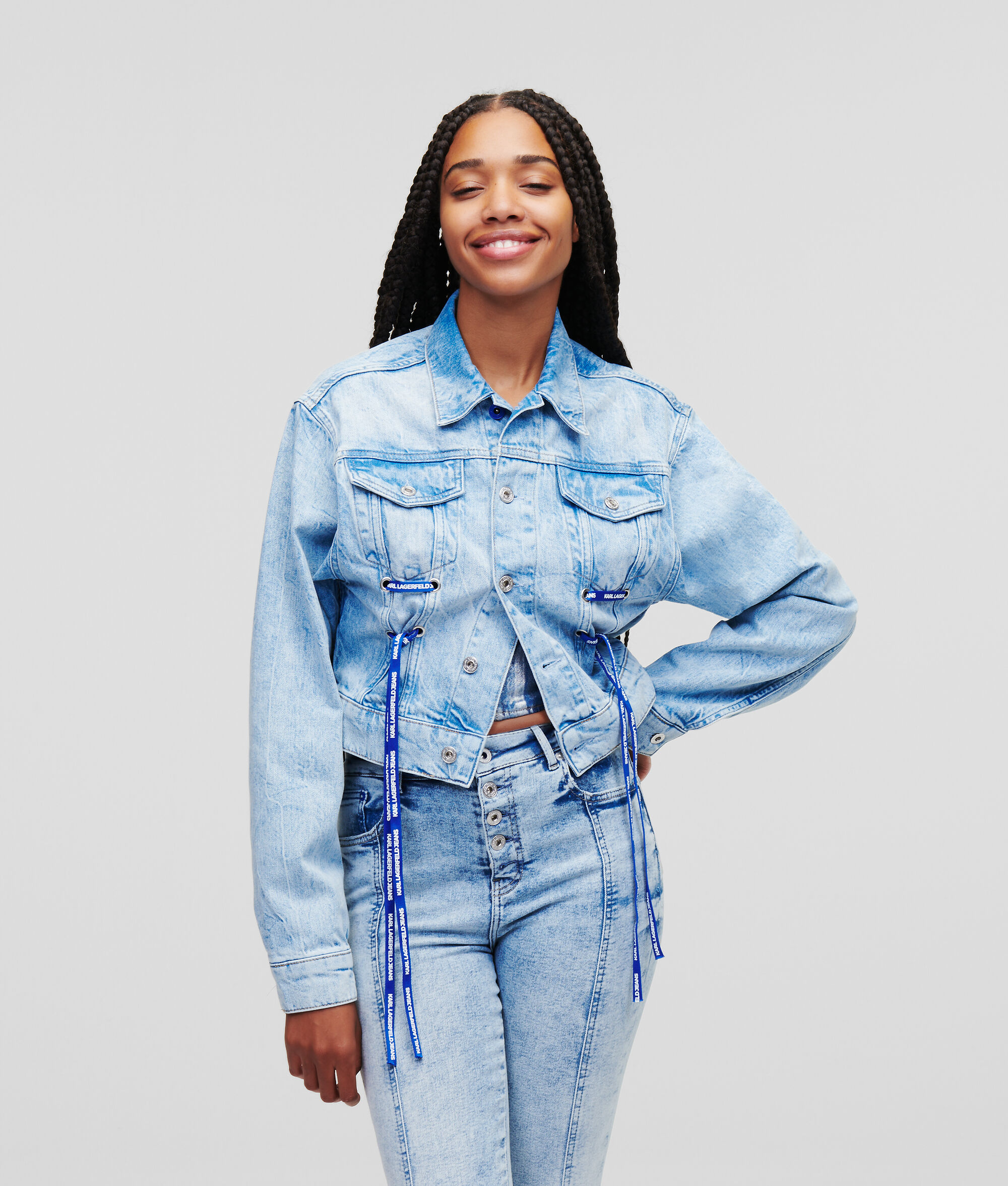 VESTE EN JEAN À ATTACHES KLJ