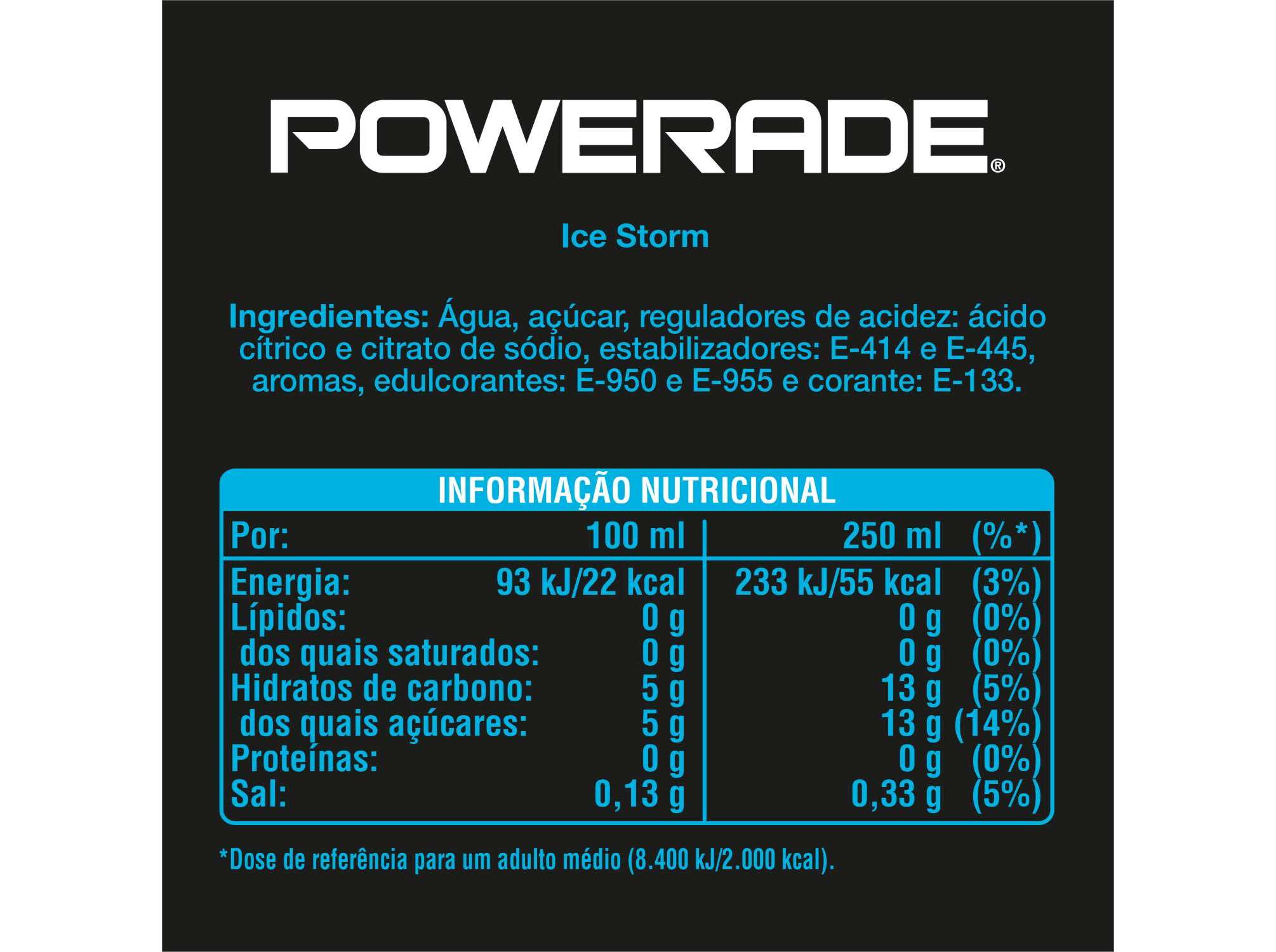 BEBIDA ISOTÓNICA POWERADE ICE STORM 0.50L