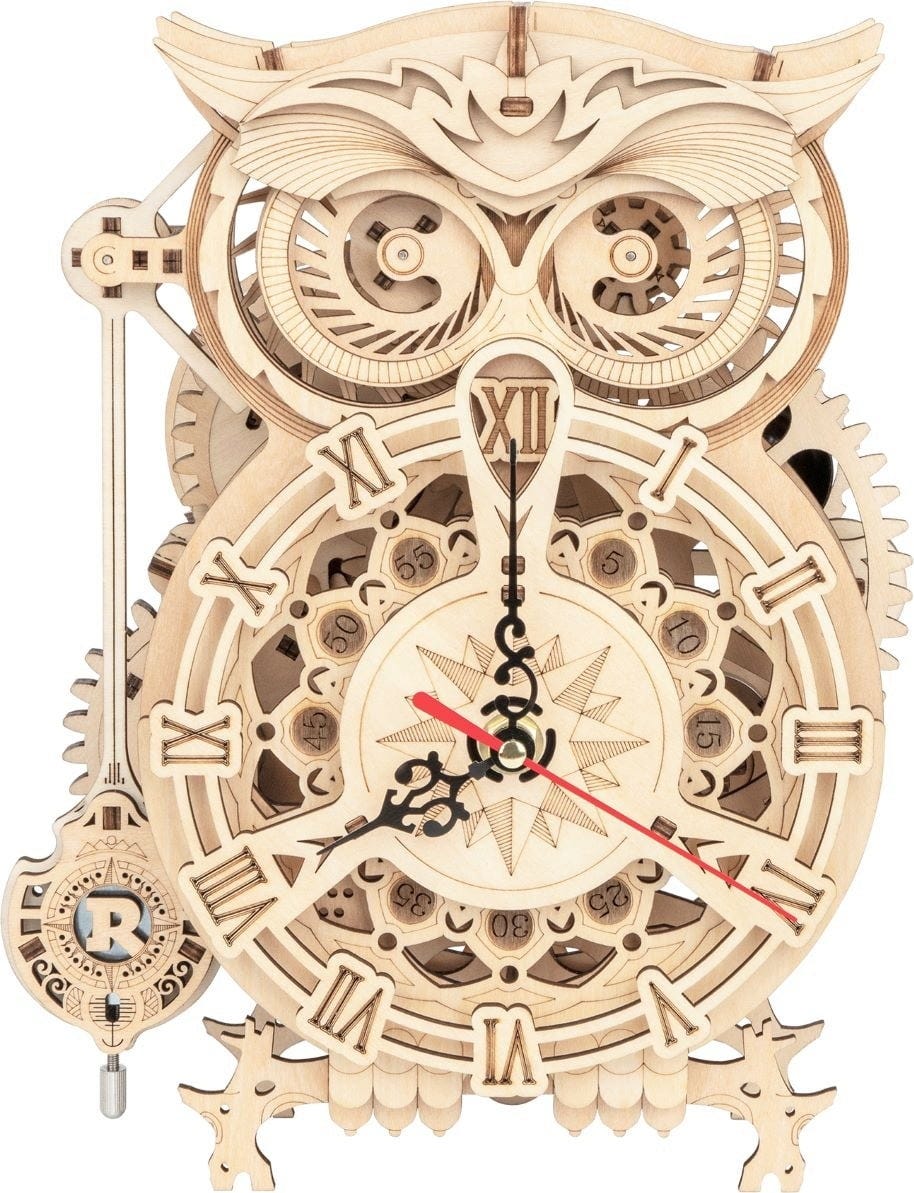 ROKR  Owl Clock    3D Holzpuzzle: Wenn die Zeit Flügel bekommt