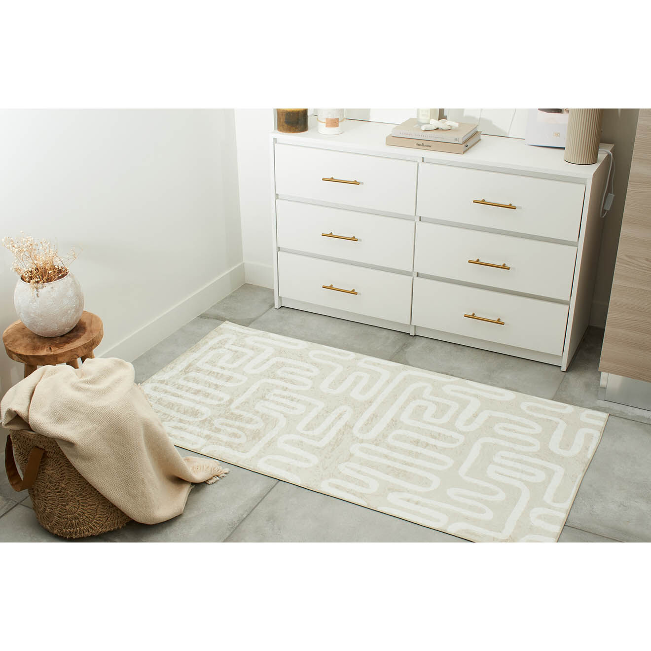 Nazar Rugs Tapis Grece 753 beige - 80x150 cm
