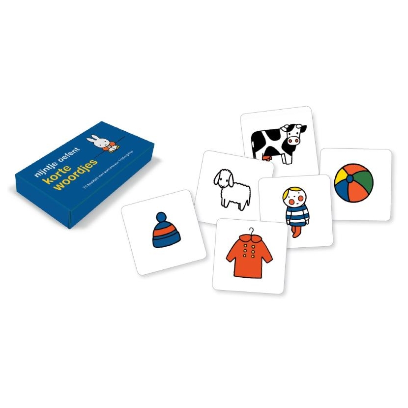 oefenkaartjes nijntje oefent korte woordjes