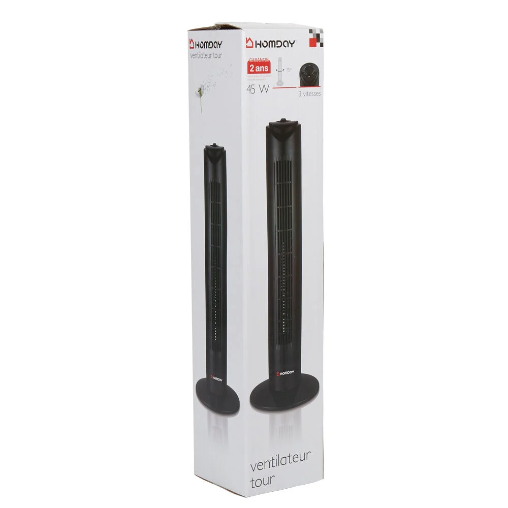 Ventilateur tour Homday noir