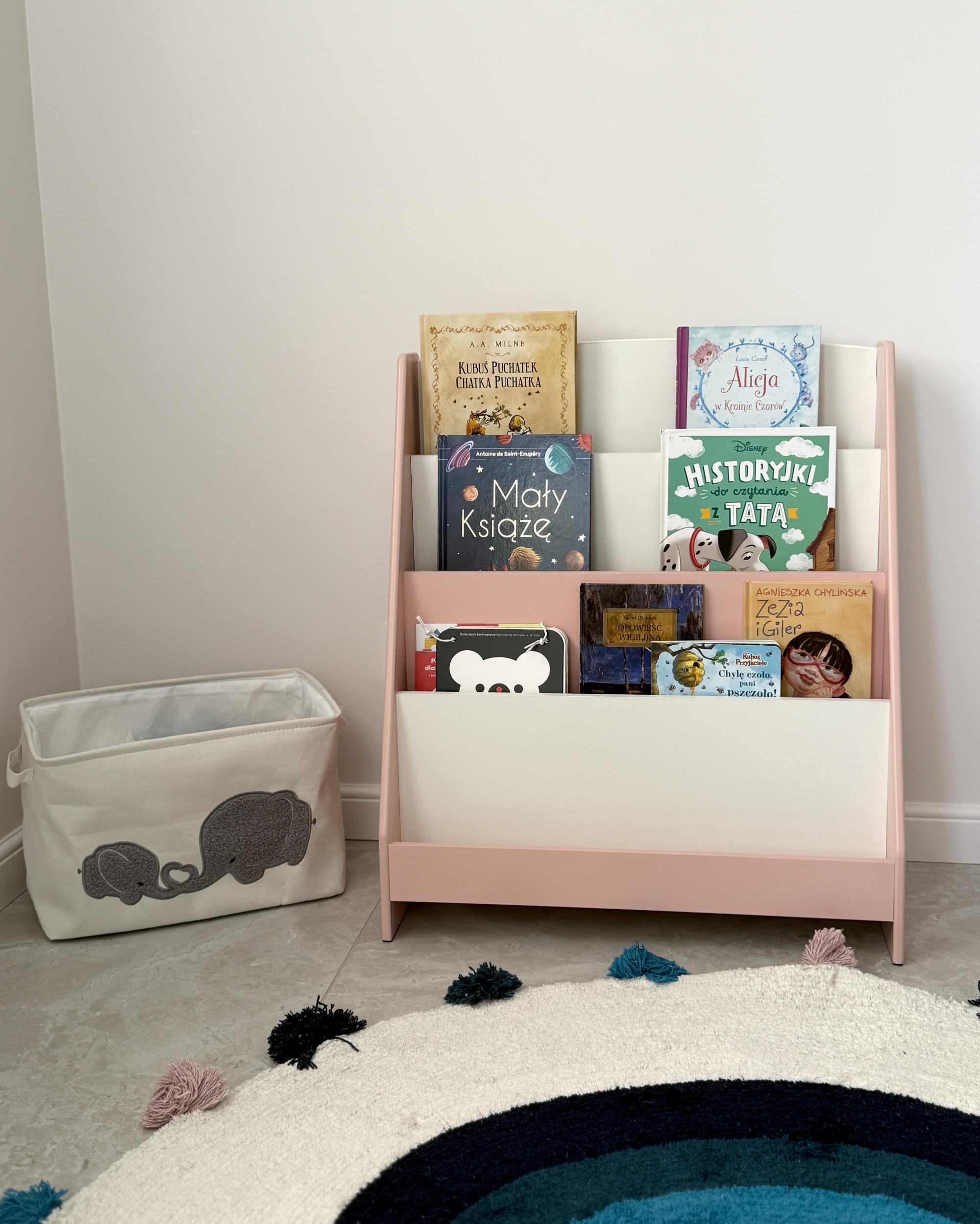 Boekenkast met 4 planken LILOET 70 cm Pastelroze