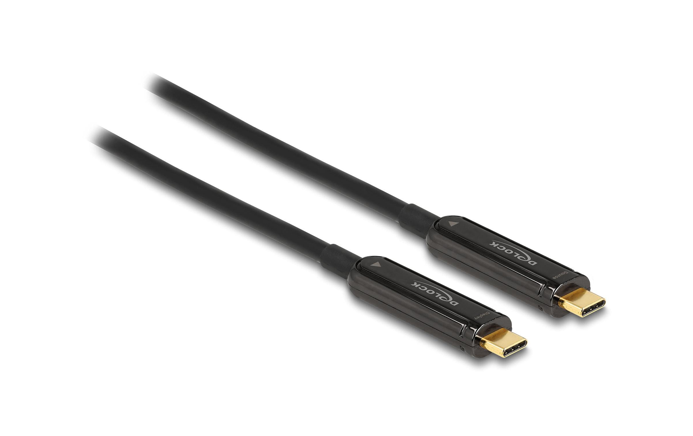 Optisches Kabel 4K 60 Hz USB Type-C - USB Type-C, 5 m<br>Delock Aktives Optisches USB-C Video Kabel 4K 60 Hz 5 m