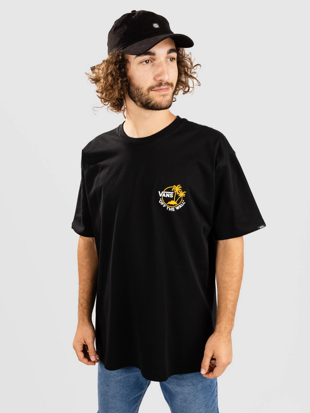 Vans Classic Mini Dual Palm T-Shirt black/golden yellow