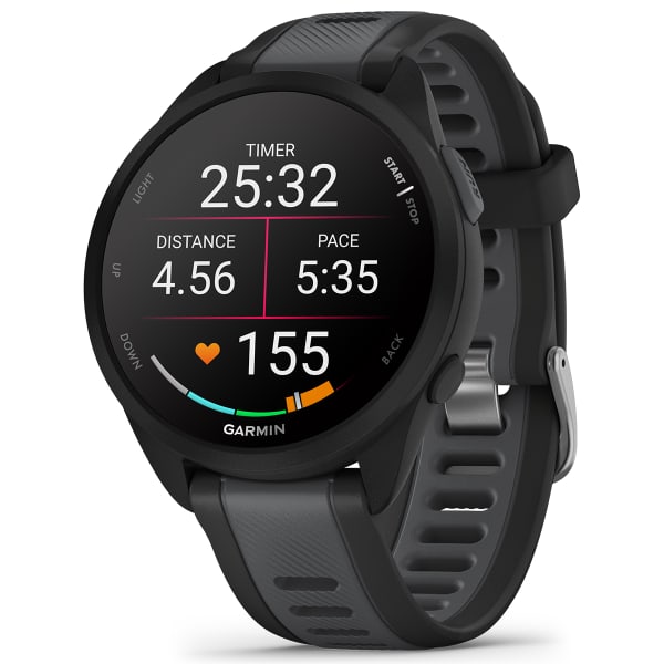 Montre cardio GPS GARMIN FORERUNNER 165 BLACK/SLATE GREY