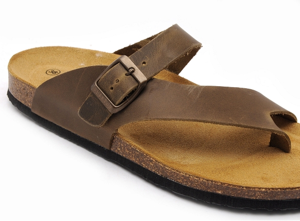 Plakton mules et sabots plats femme barbados 186228 kaki