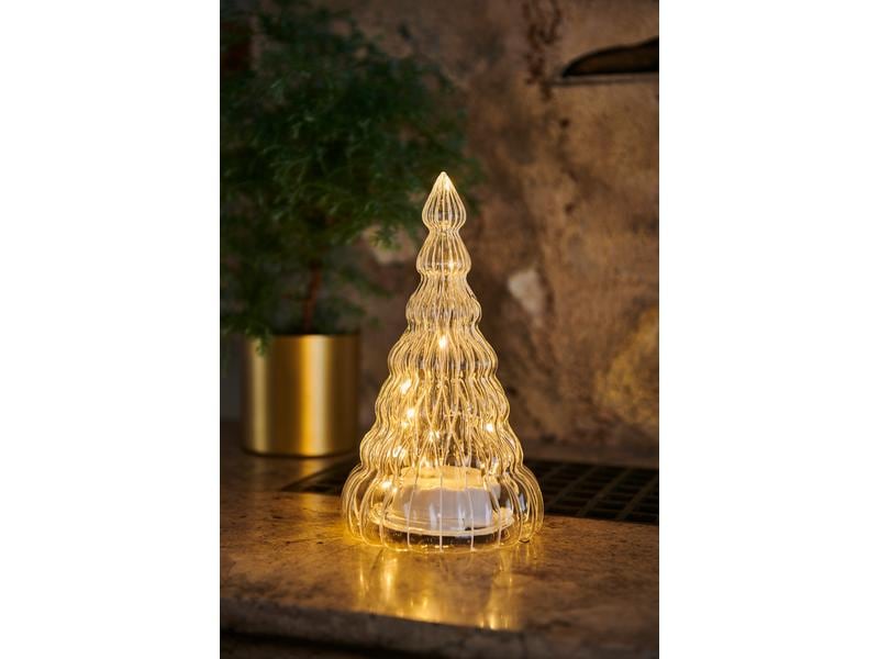 Sirius Tischdeko Lucy Baum, 23.5 cm, Weiss Weihnachtliche LED-Dekoration
