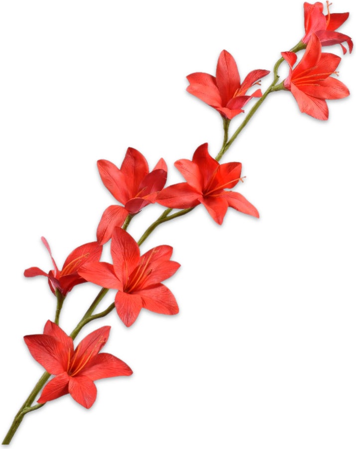 Silk-Ka kunstbloem Gladiool rood 94 cm