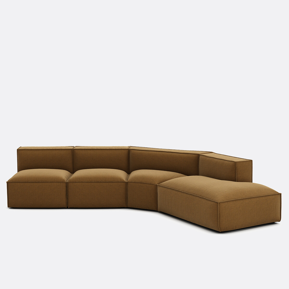LA REDOUTE INTERIEURS<br>Canto aberto modular, tecido texturizado, Seven