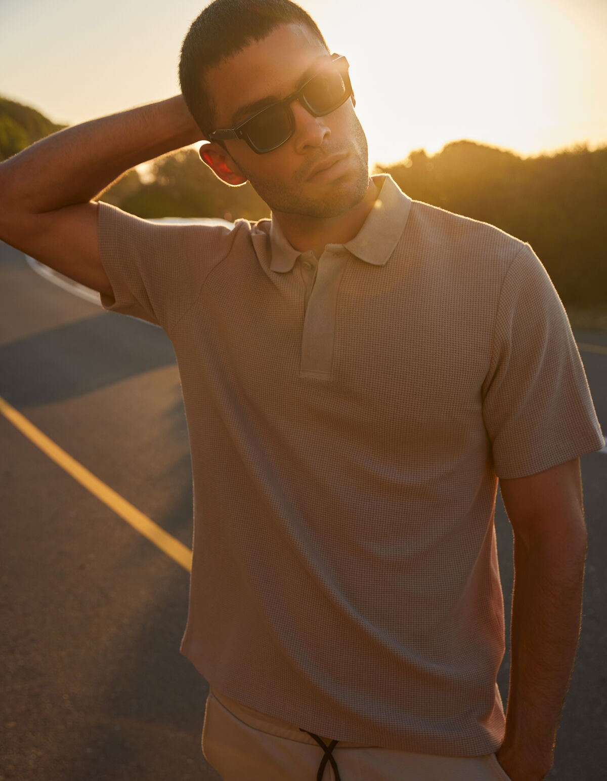 Waffle Polo Lichtbruin
