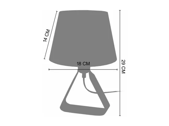 Pair de Lampes de chevet géométrique métal blanc 29 cm.
