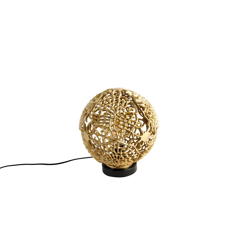 Art deco tafellamp goud met zwart - Maro