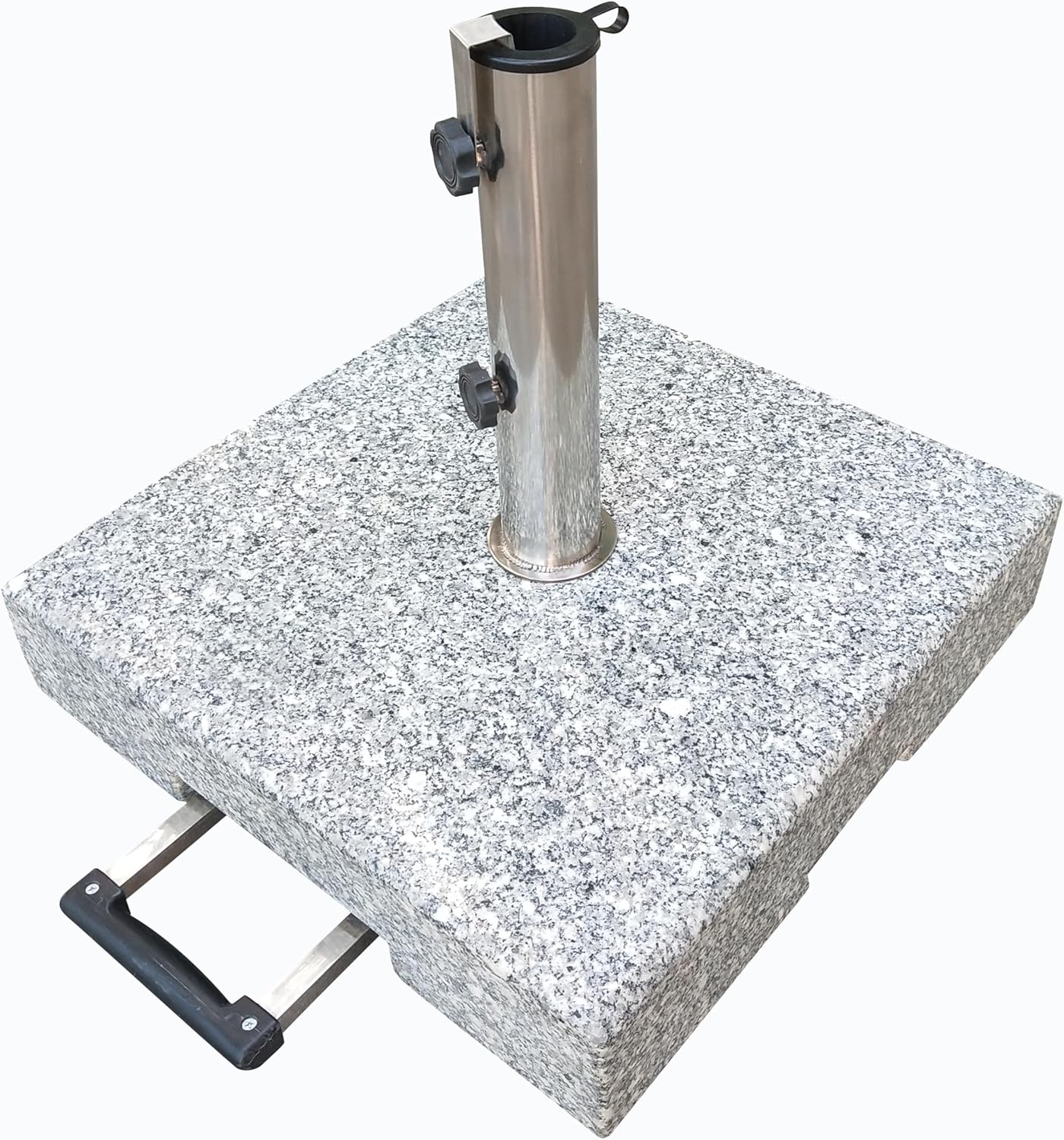 Gardissimo Trolley Granitsockel 70kg mit Rollen Schirmständer für Sonnenschirme bis 5,4 cm Rohrdurchmesser Sonnenschirmständer mit Auszieh-Griff und Rollen