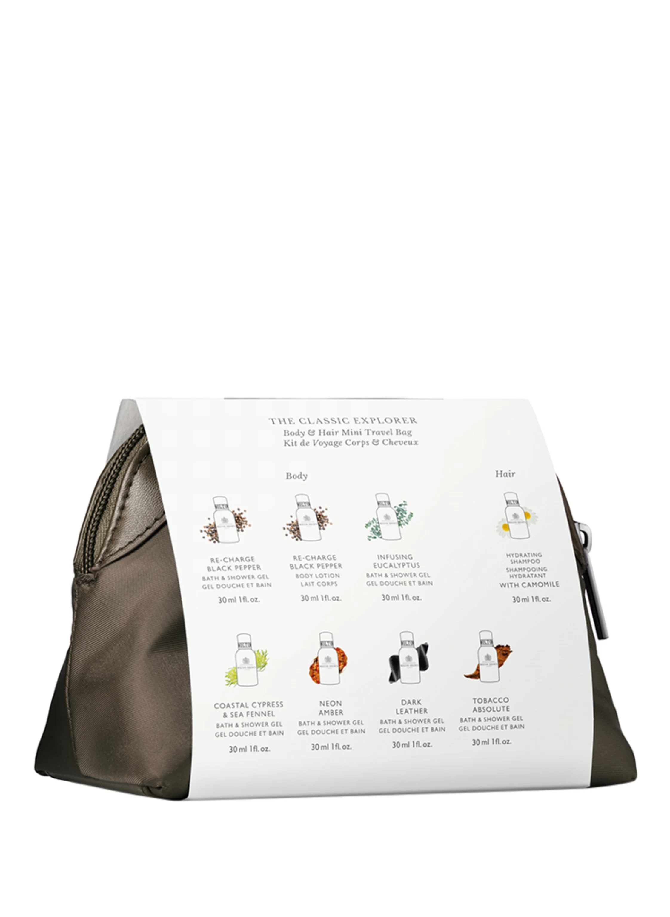MOLTON BROWN THE CLASSIC EXPLORER BODY & HAIR MINI TRAVEL BAG