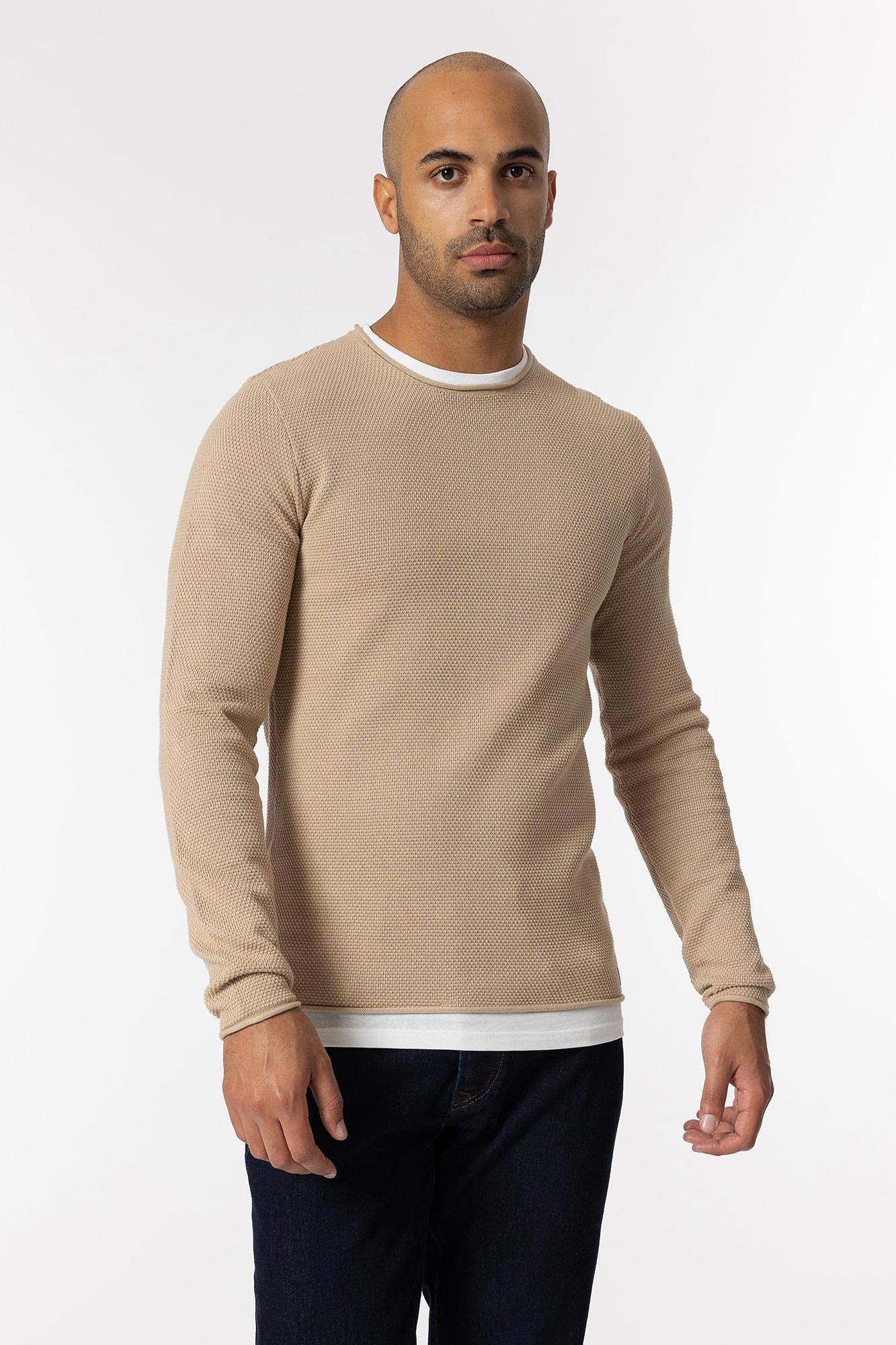 Jersey de textura combinada