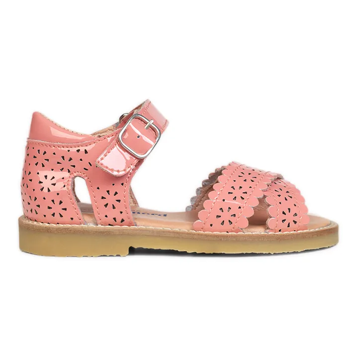 Petit Nord Sandales Scratchs Scallop Flower | Rose