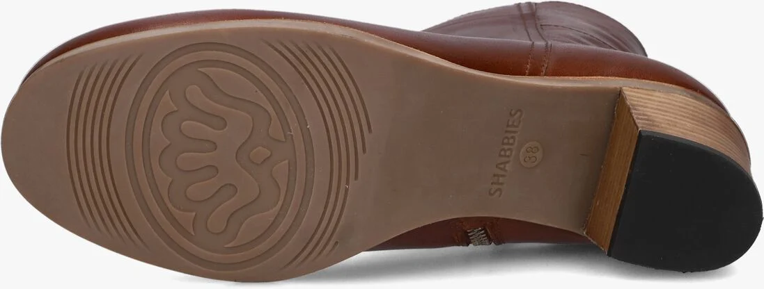 SHABBIES cognac shabbies enkellaarsjes lieve g ankle boot