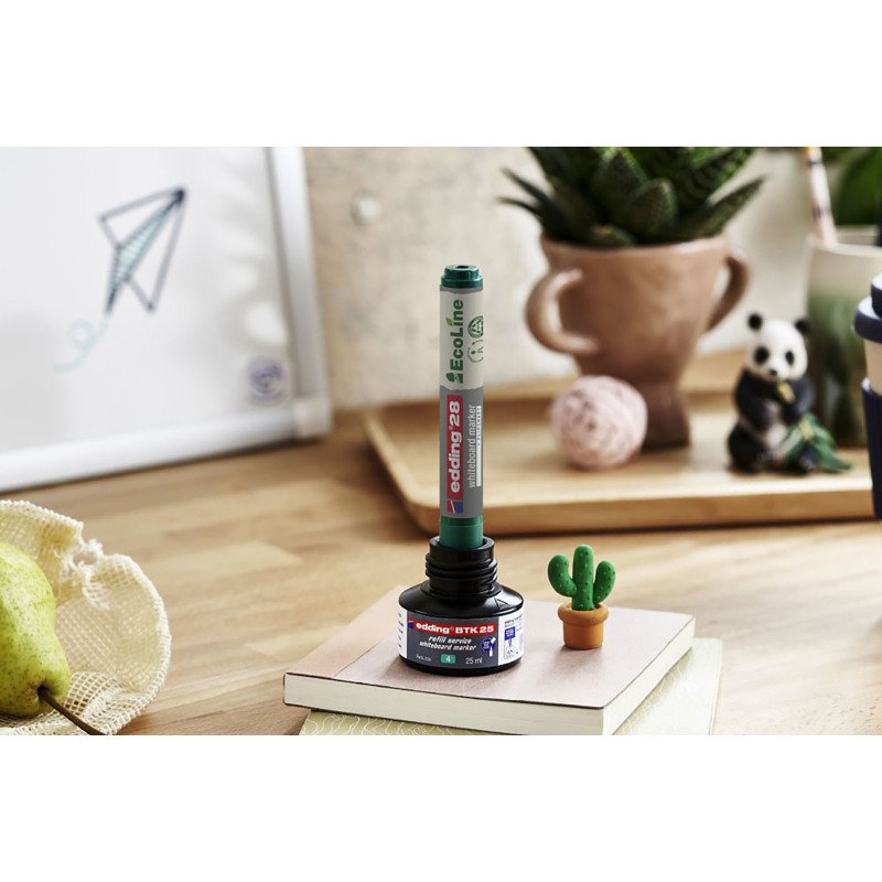 Marqueur effaçable rechargeable Ecoline Edding E28 pointe ogive 1,5 mm - Pochette de 4 couleurs assorties