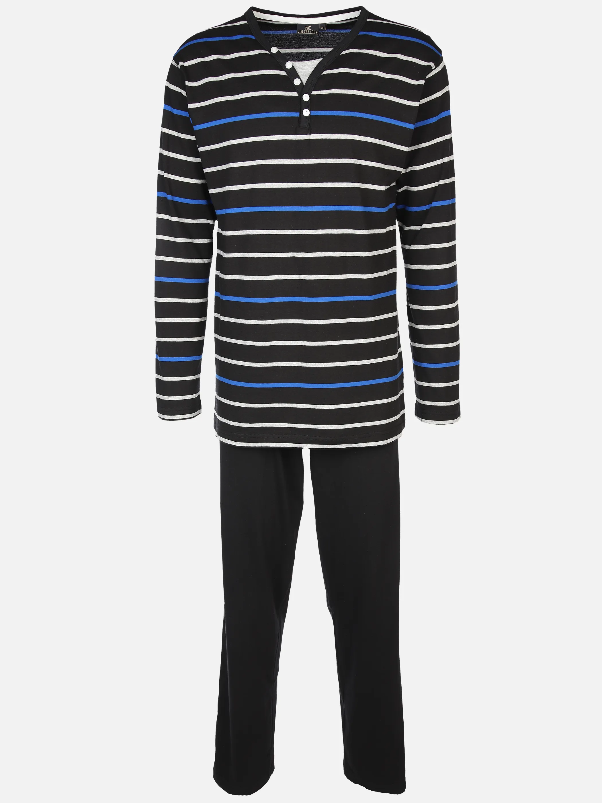 Herren Pyjama mit Streifenshirt