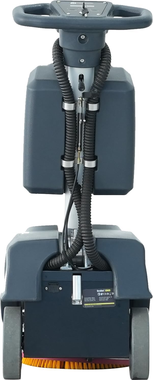 Scheuersaugmaschine DT30 handgeführte Reinigungsmaschine | Akku Bodenpoliermaschine Wischsauger mit 35 cm Bürstendurchmesser | gewerbliche Bohnermaschine