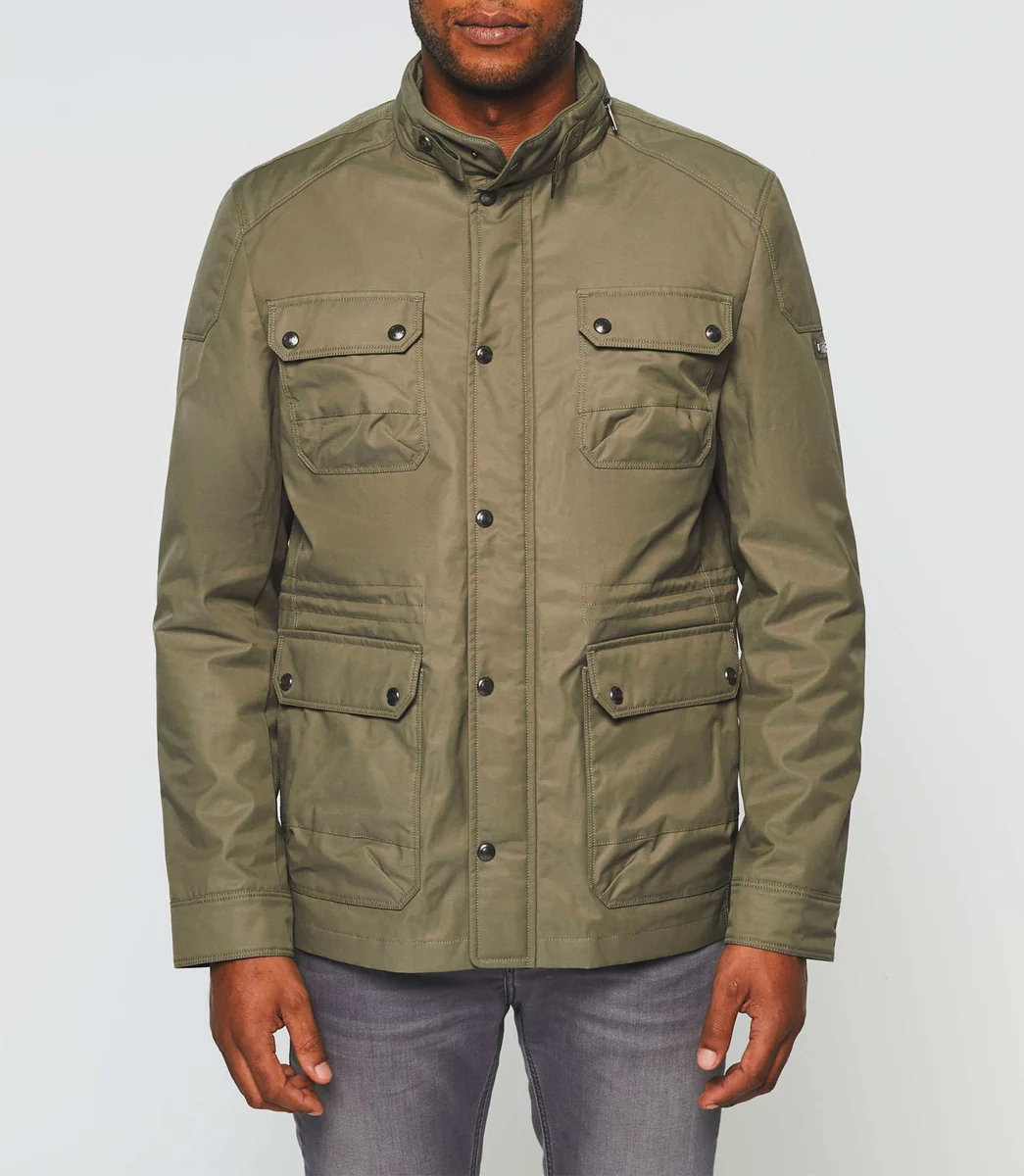 Parka courte quatre poches kaki 