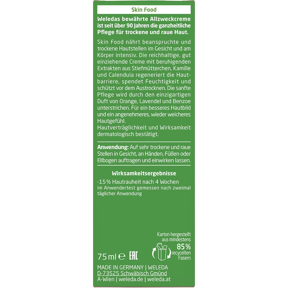 Weleda Skin Food - intensive Pflegecreme für Gesicht und Körper, für trockene, raue und spröde Haut