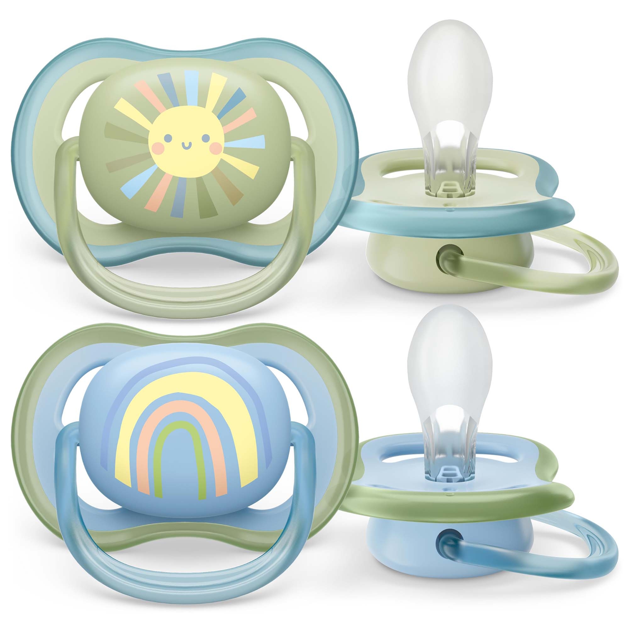 Philips Avent Ultra Air fopspeen 0-6 mnd 2-pack blauw