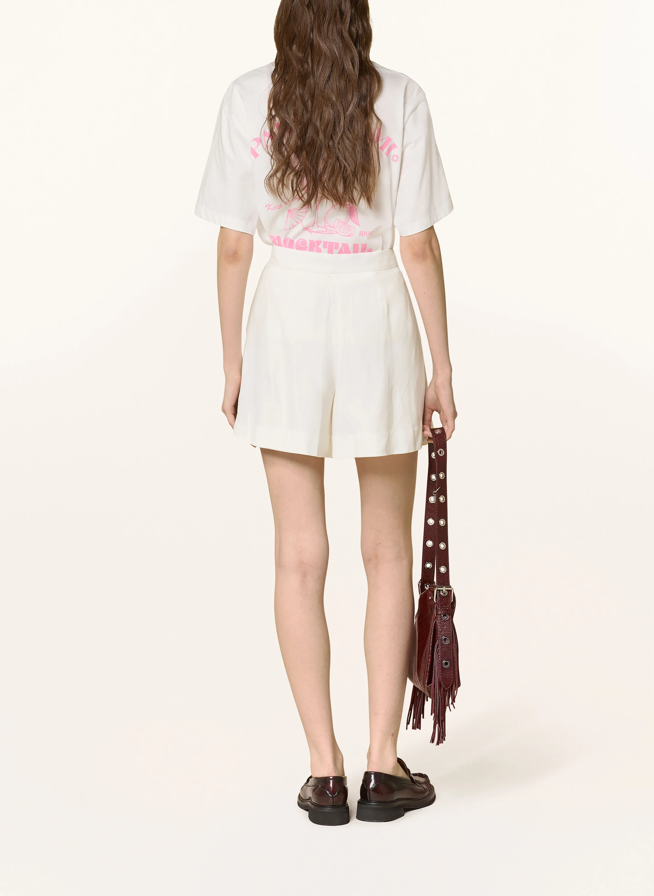 maje Shorts mit Leinen