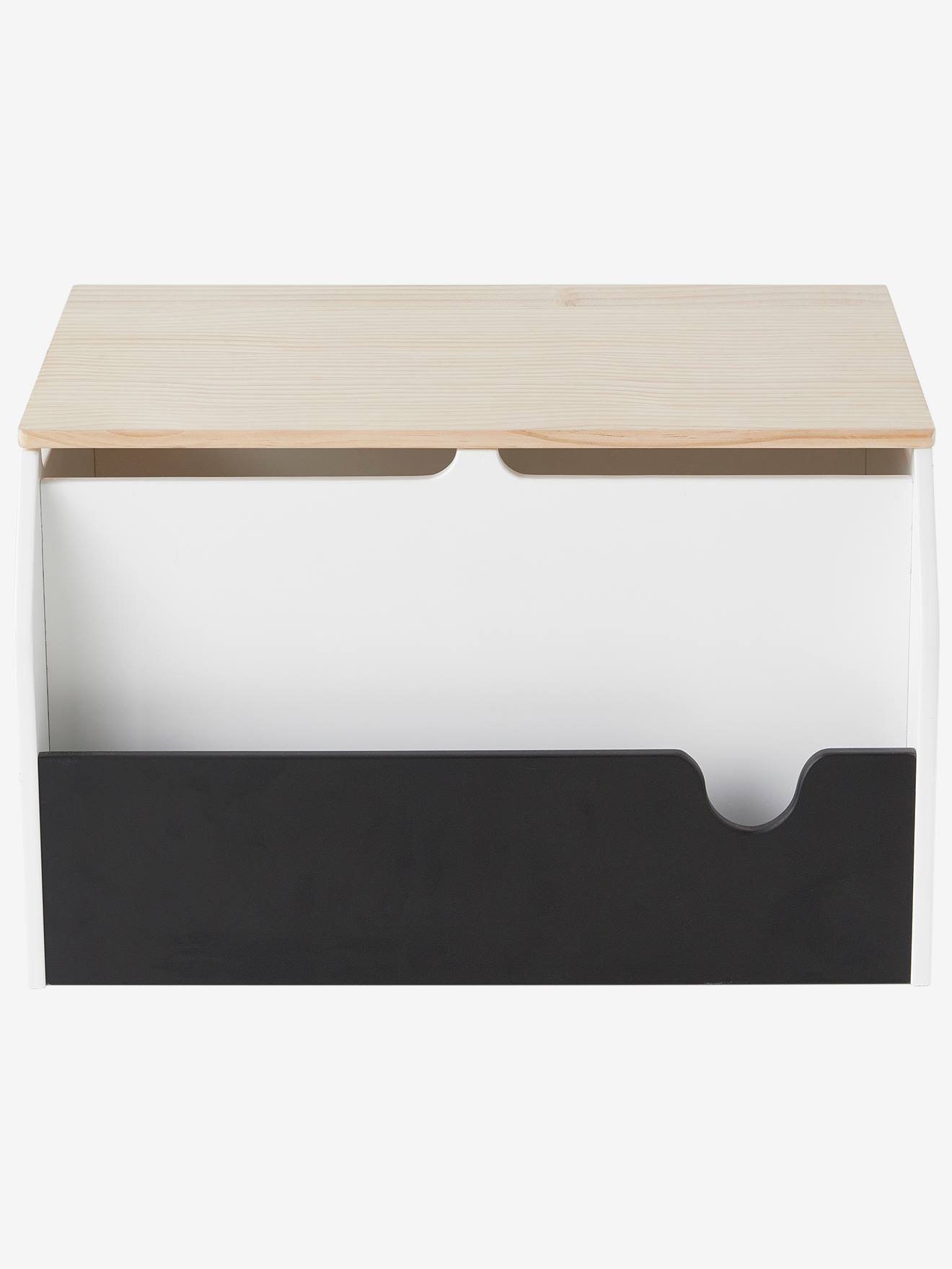 Cômoda para livros e brinquedos da linha School, branca clara, bicolor/multicolorida