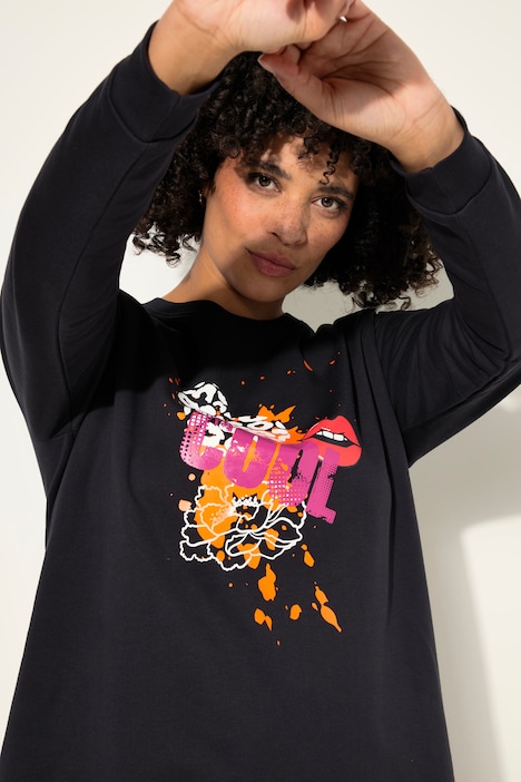 Sweatshirt, gerade geschnitten, Kussmund