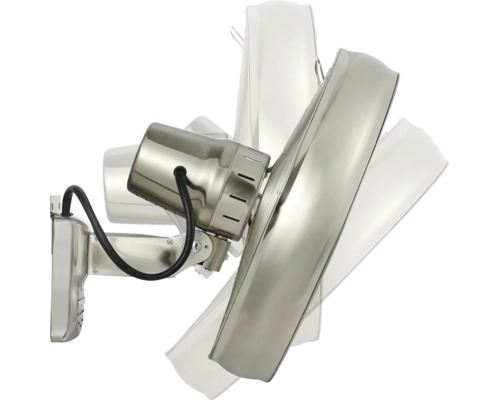 Wandventilator zonder licht 213125EU Ø 46 cm 50 W geborsteld chroom metaal