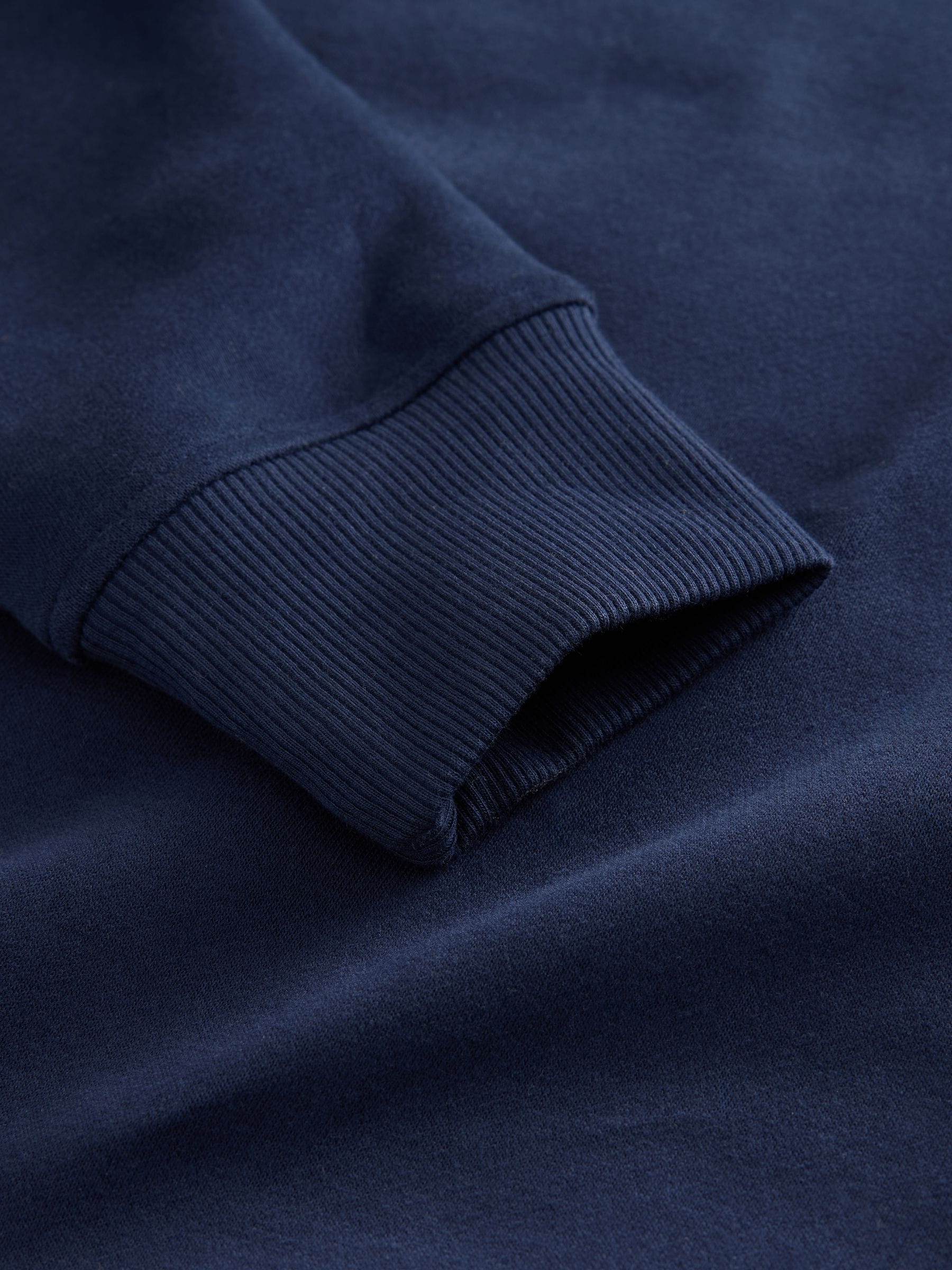 Marineblauw/geel - Supersoft Peached Essentials sweatshirts met ronde hals en naaddetail verpakking van 2
