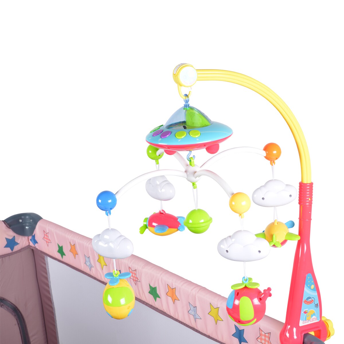 Moni Musikmobile Space Dreamer 777-9, drehbares Mobile mit Musik und Licht