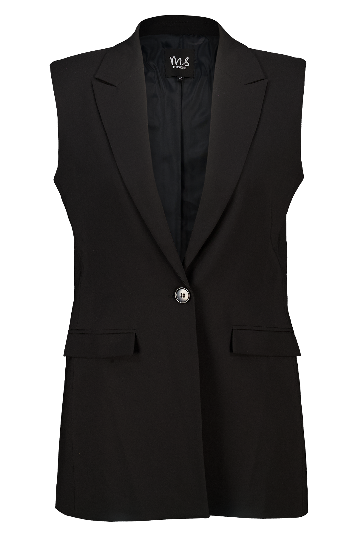 Mouwloos gilet Zwart