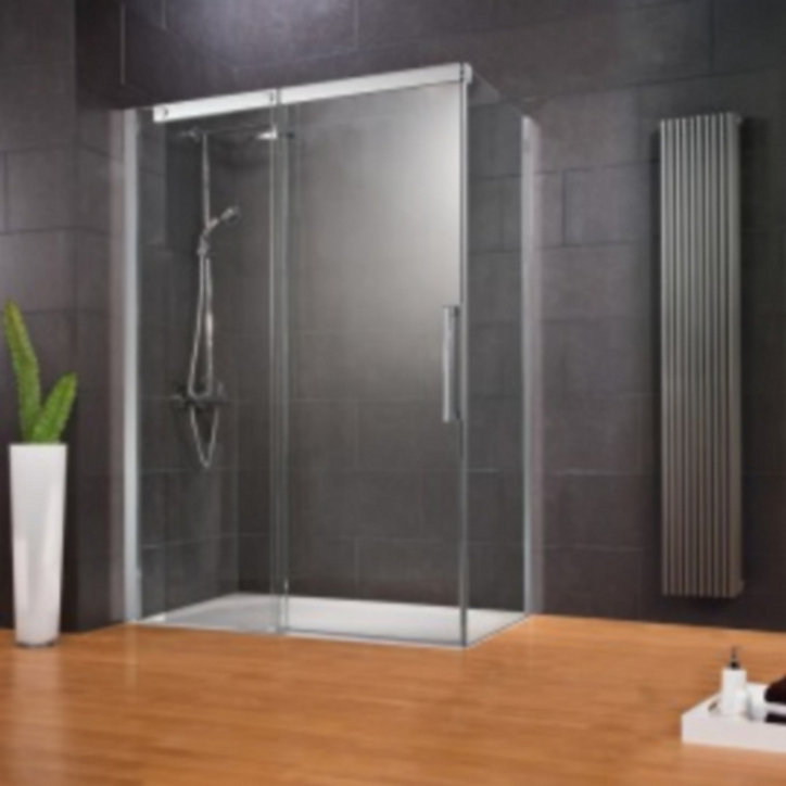 Porte de douche coulis. gauche + paroi fixe 160x90 cm, Schulte Manhattan