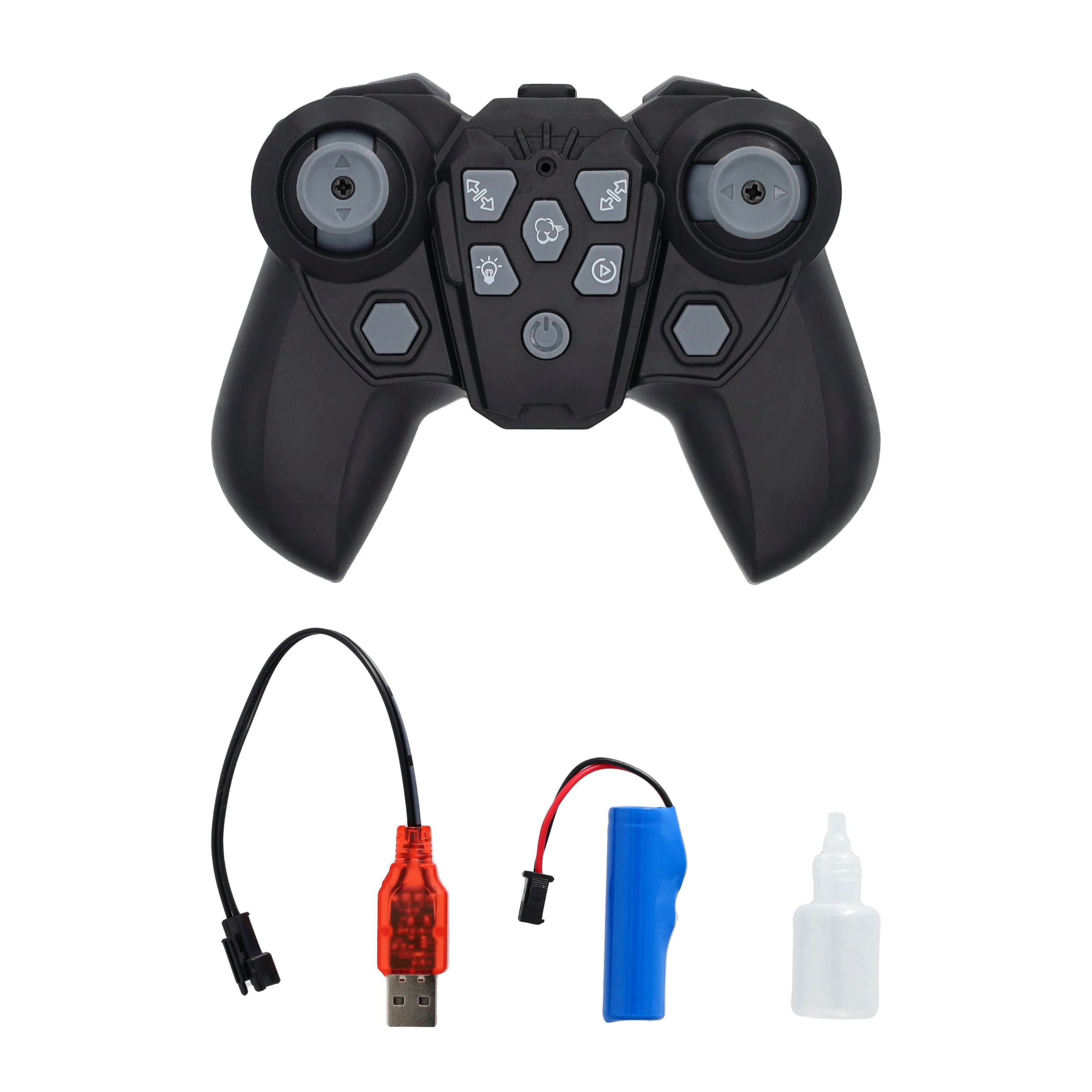 (1:20) Ferngesteuertes 2.4GHz RC Spielzeug Auto Six Wheels Offroad Car mit 360° Drehung / LED Licht / Sprühnebel (Batteriebetrieben) - Assortiert