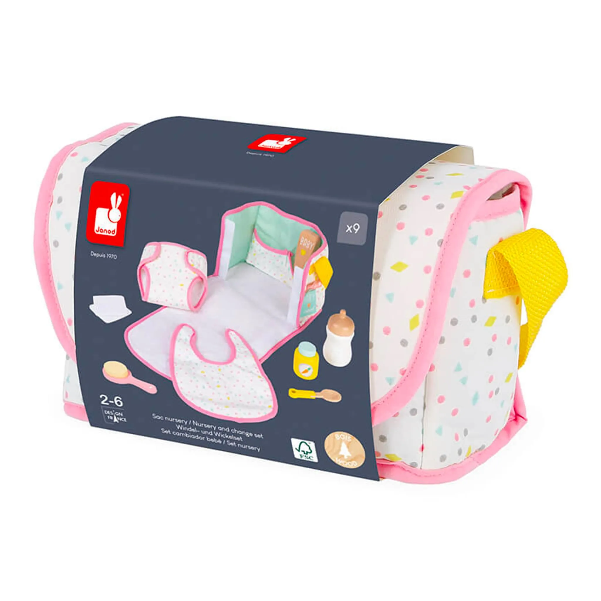 Janod Sac à Langer Nursery Pour Poupées