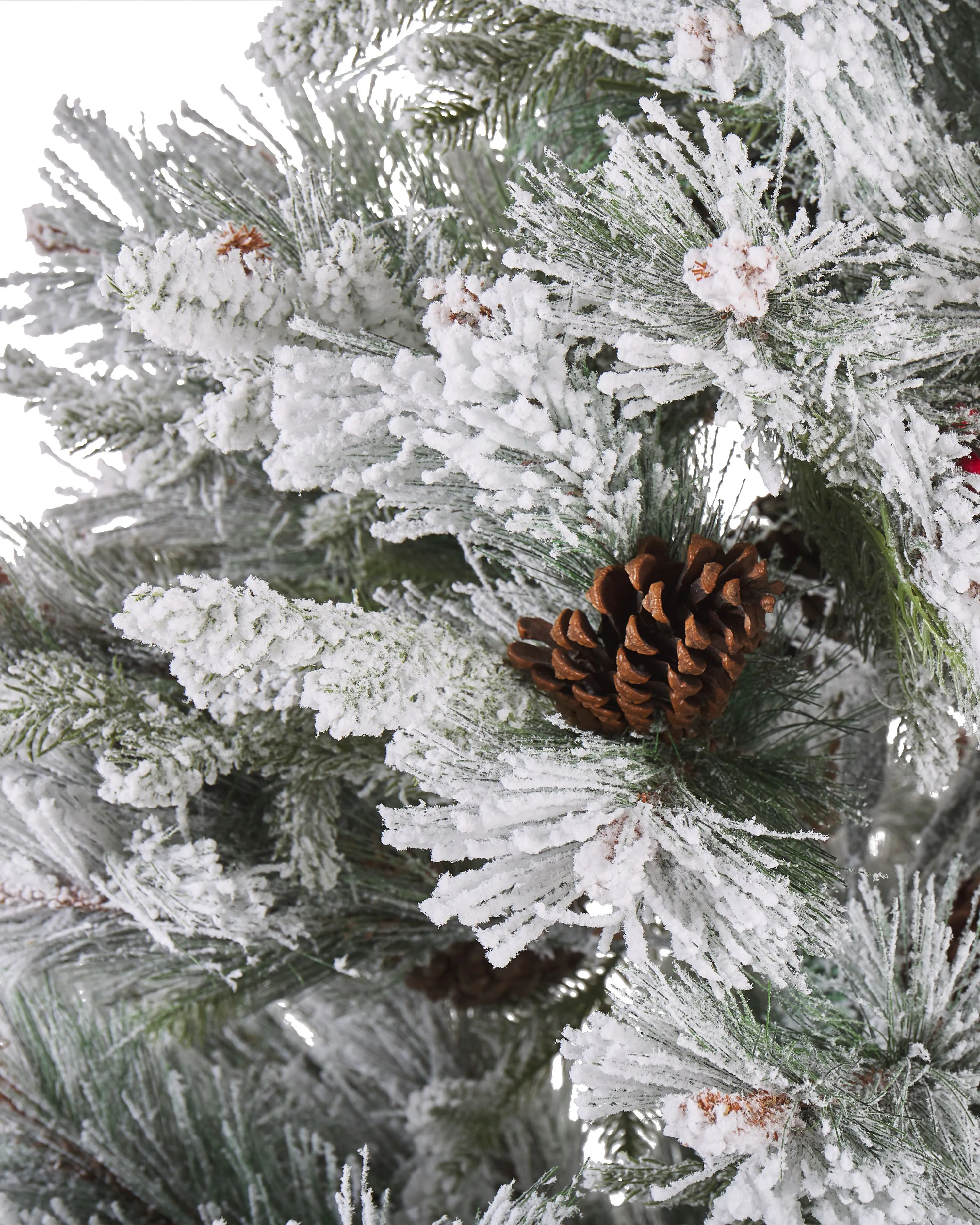 Besneeuwde kunstkerstboom MASALA 180 cm Wit