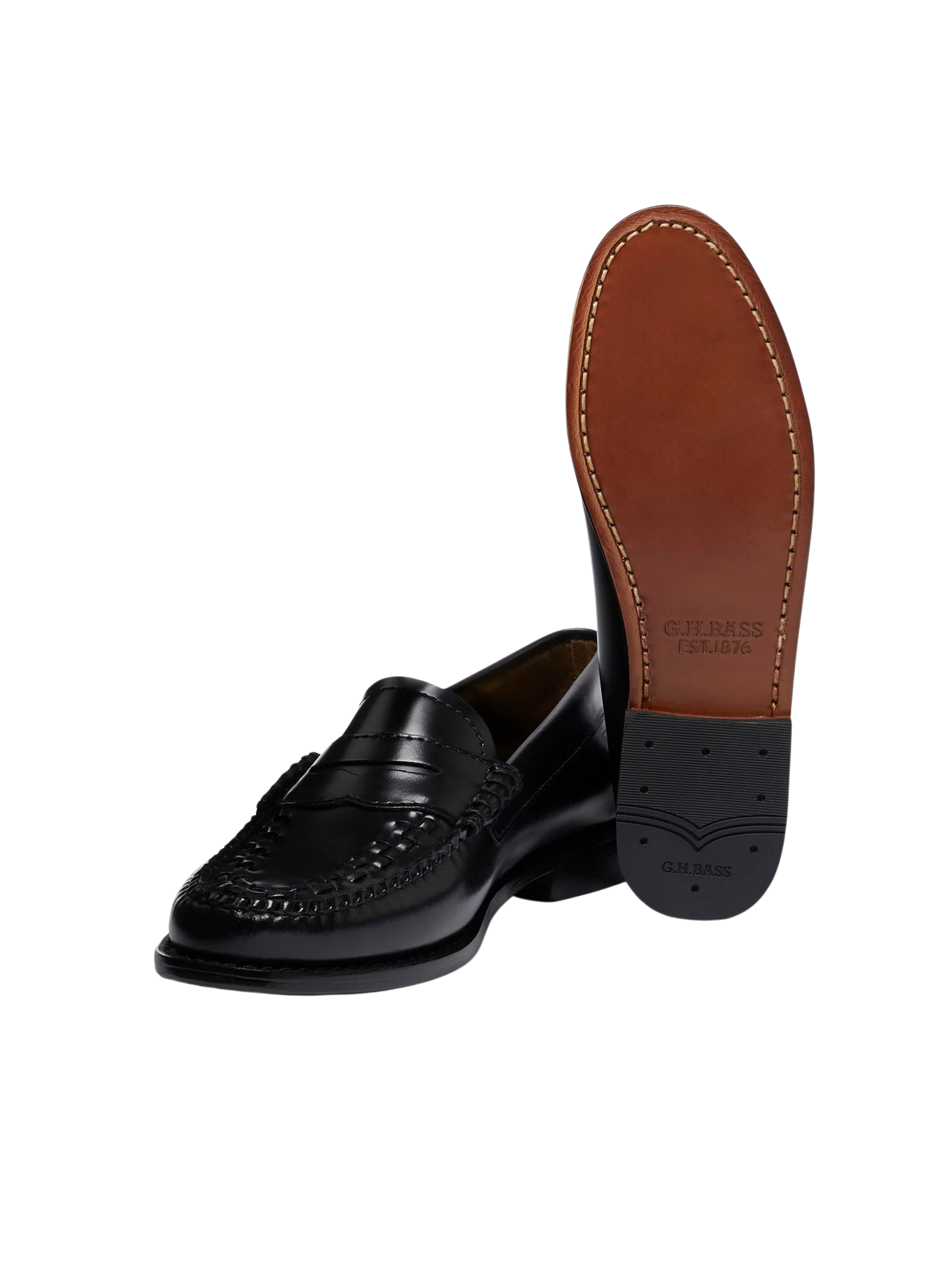 G.H BASS  Weejun Penny Weave loafers - Black Leather